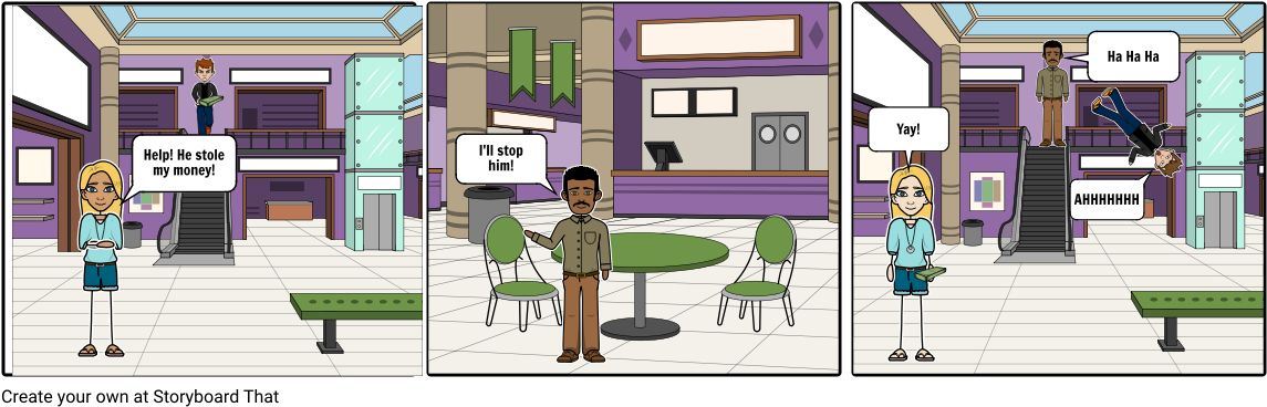 The Falling Thief - Cartoon (1164x385), Png Download