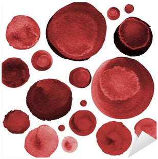 Set Of Watercolor Burgundy, Redwood, Dark Red Circles - Watercolor Painting (400x400), Png Download