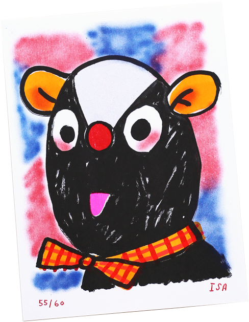 Skunk Risograph Print Skunk Risograph Print - Risograph (714x1000), Png Download