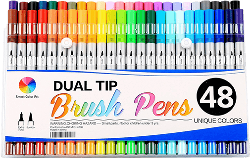 Quadcopter Reviews Best Brush Pens - Smart Colour Art - Dual Tip Brush Pens Lours) (800x325), Png Download