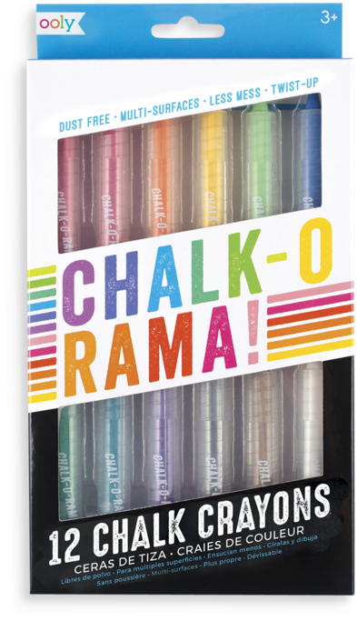 Chalk O Rama Dustless Chalk Crayons - International Arrivals 124-003 Multi-surface Children (800x800), Png Download
