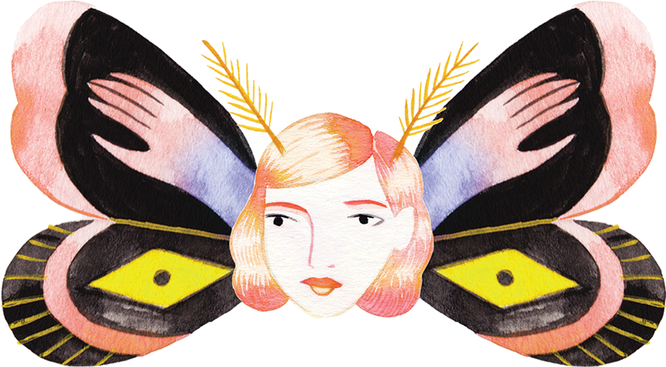 Butterfly Head - Tattly (690x690), Png Download