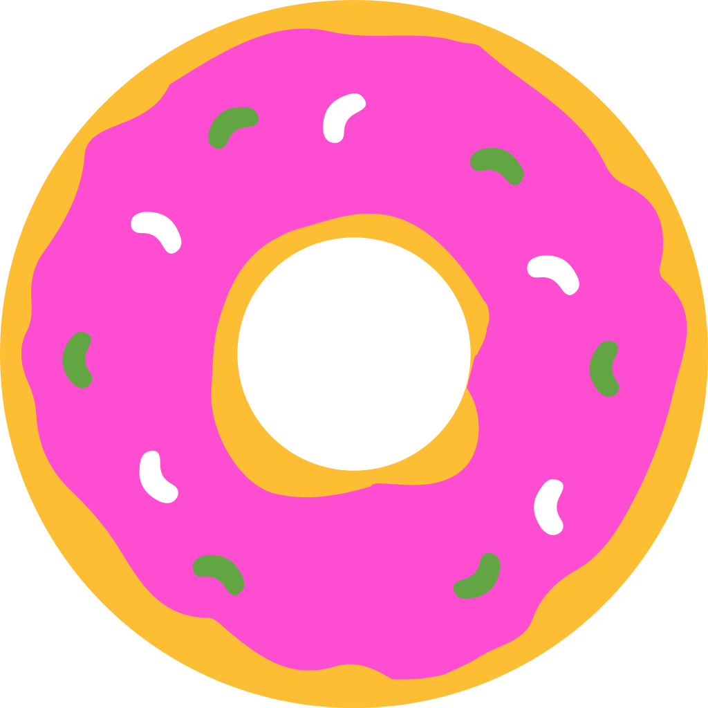 File - Simpsons Donut - Svg - Doughnut (1024x1024), Png Download
