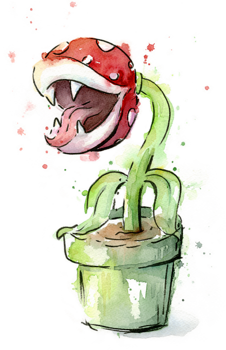 Click And Drag To Re-position The Image, If Desired - Mario Piranha Plant Art (452x700), Png Download