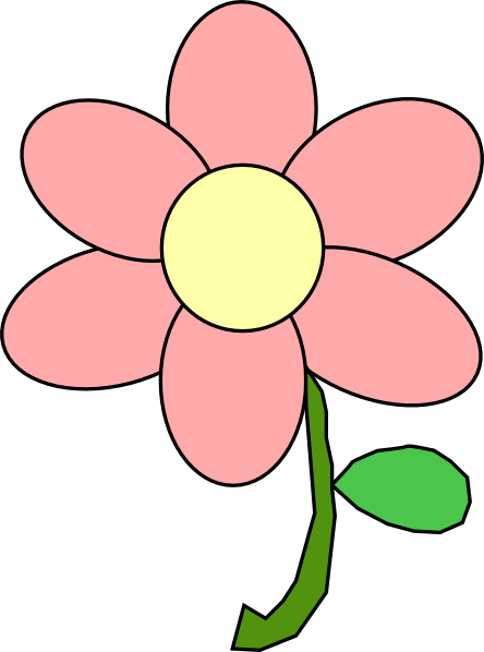 Pink Flower (444x598), Png Download