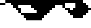 Pixel Glasses Png - Thug Life Pixel Art (400x350), Png Download