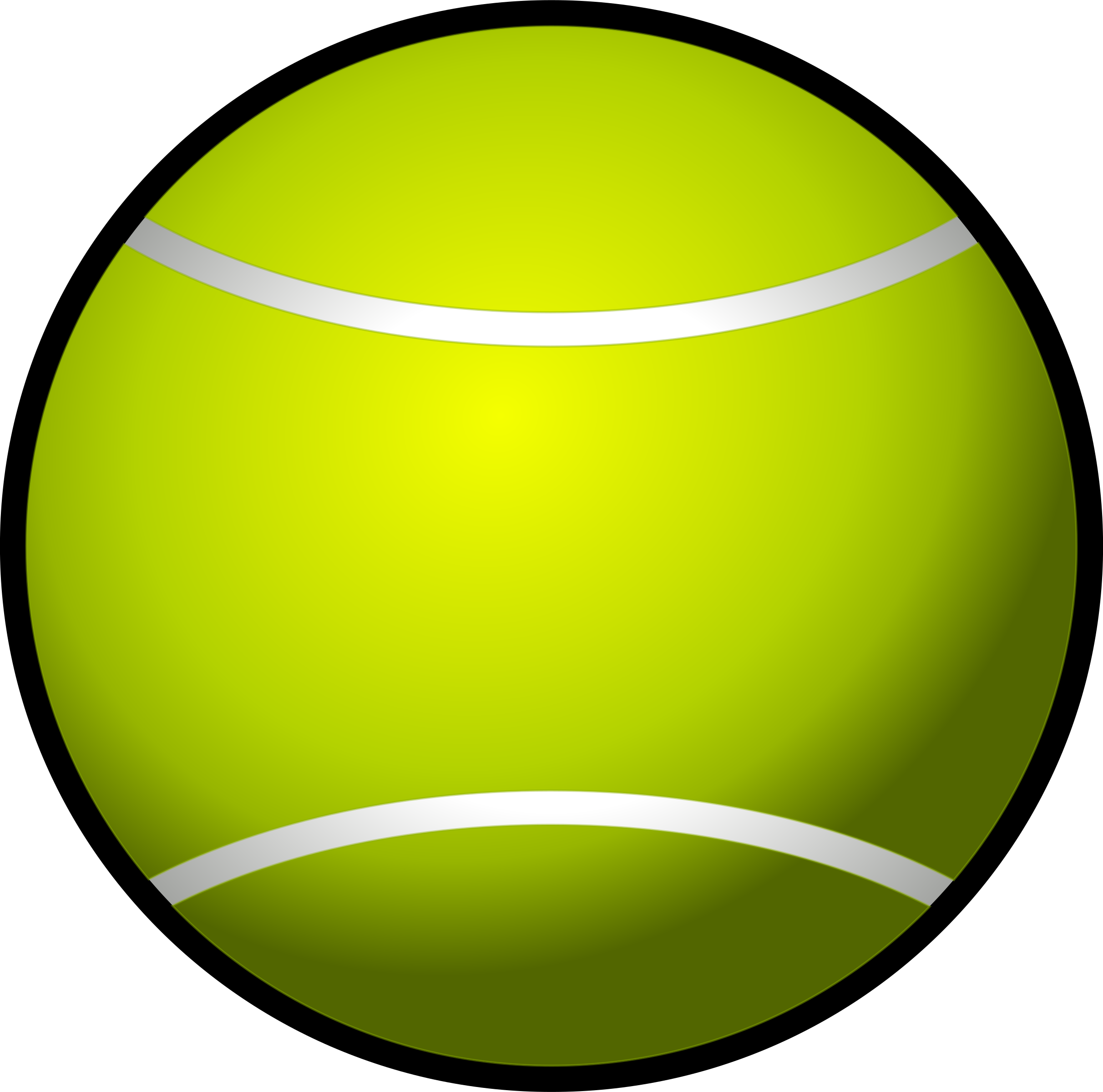 This Free Icons Png Design Of Tennis Ball Simple (2424x2400), Png Download
