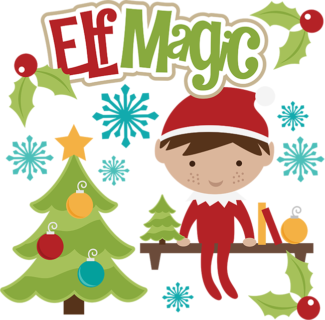 Elf Magic Svg Christmas Svg Files Elf Svg File Shelf - Elf On Shelf Clip (648x638), Png Download