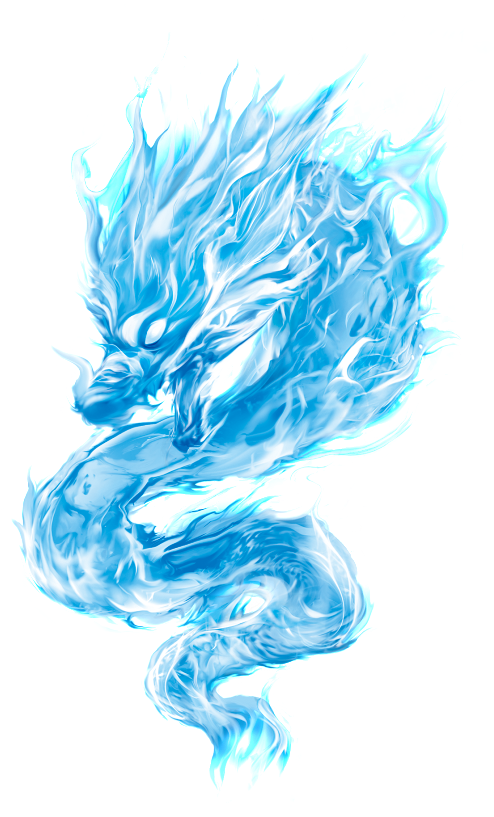 Dragon Chinese Blue Png (1024x1619), Png Download