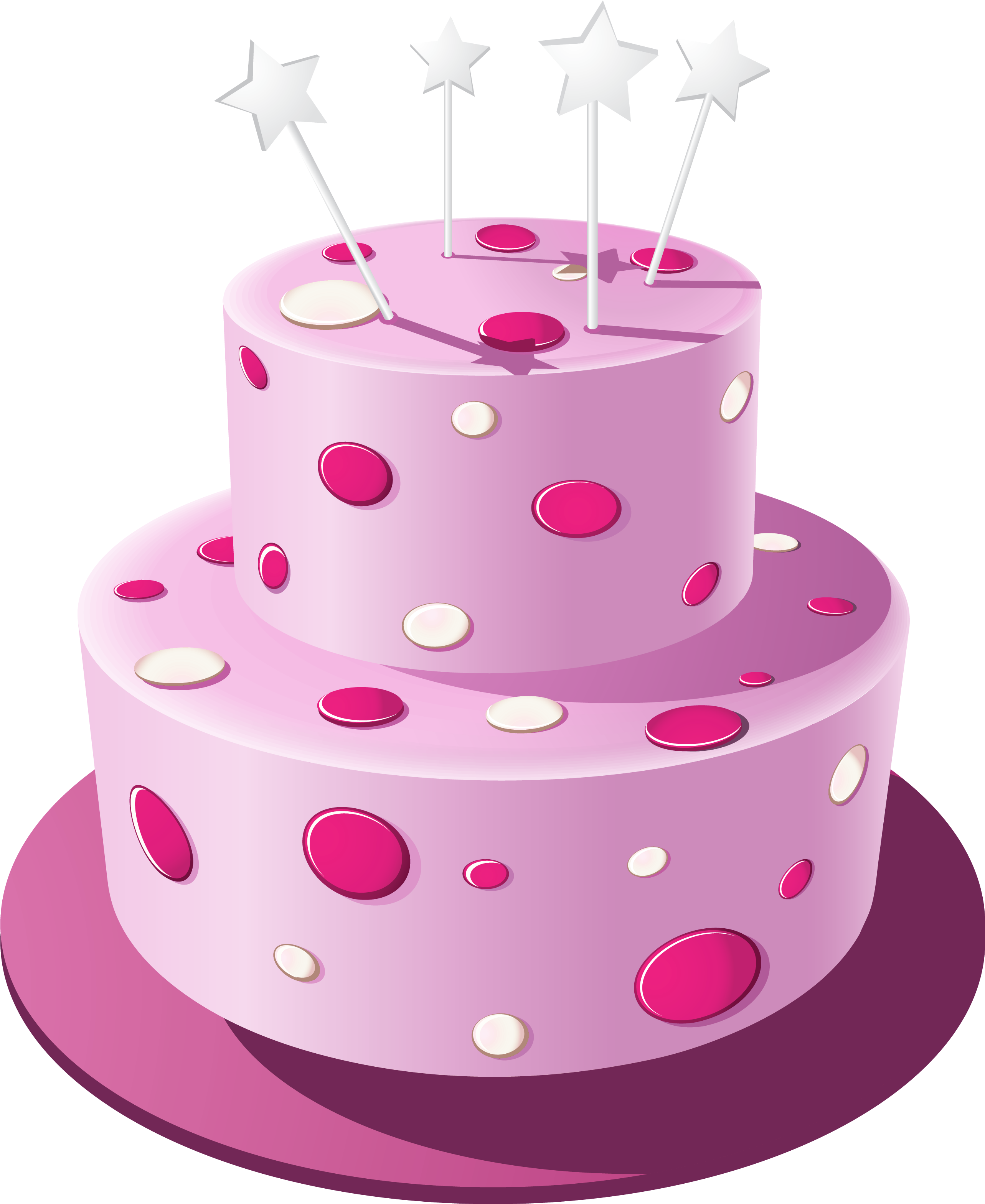 Pink Cake Clipart Image Gallery Yopriceville High Quality - Birthday Cake Pink Png (2798x3439), Png Download