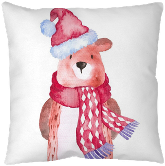 Bear Christmas Animals Winter Watercolor Hand-painted - Christmas Animals Watercolor (400x400), Png Download
