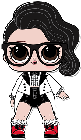 3-009 Black Tie - Lol Doll Black Tie Coloring Page (403x550), Png Download