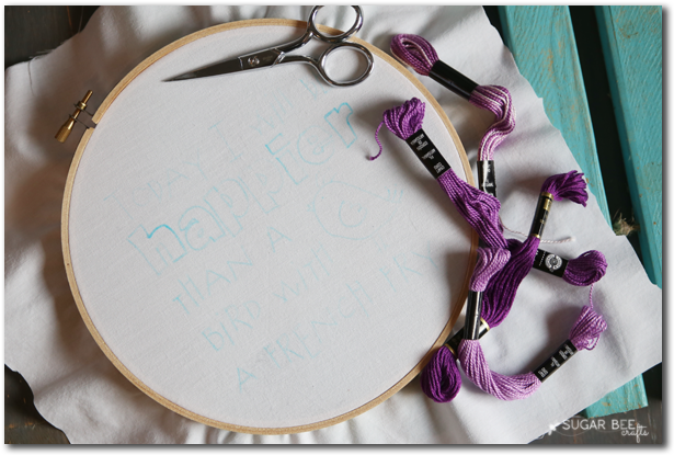 Handtrace Embroidery Pattern Bird With A French Fry - Embroidery (648x432), Png Download