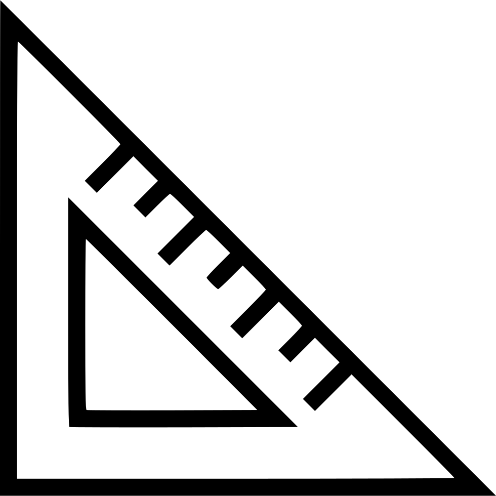 Png File - Icon Ruler White Png (980x980), Png Download