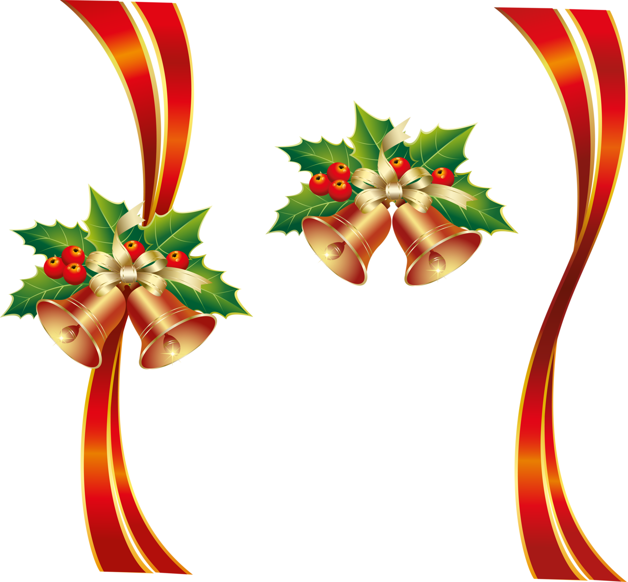 Red Ribbon Christmas Png Image - Christmas Ribbon Transparent Background \] (1280x1186), Png Download