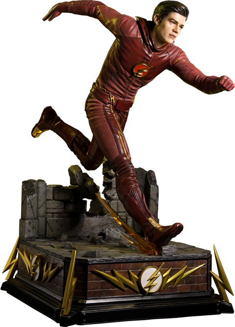 Dc Comics Statue The Flash - Statue Flash (480x668), Png Download