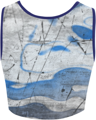 Watercolor Graffiti Women's Crop Top - Wood (500x500), Png Download