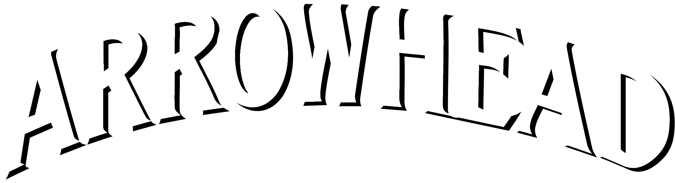 Arrowhead 01 Logo Black And White - Calligraphy (2400x2400), Png Download