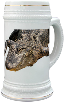 Crocodile Aligator Stein - Cafepress - World's Greatest Dad - Beer Stein, 22 Oz. (350x350), Png Download
