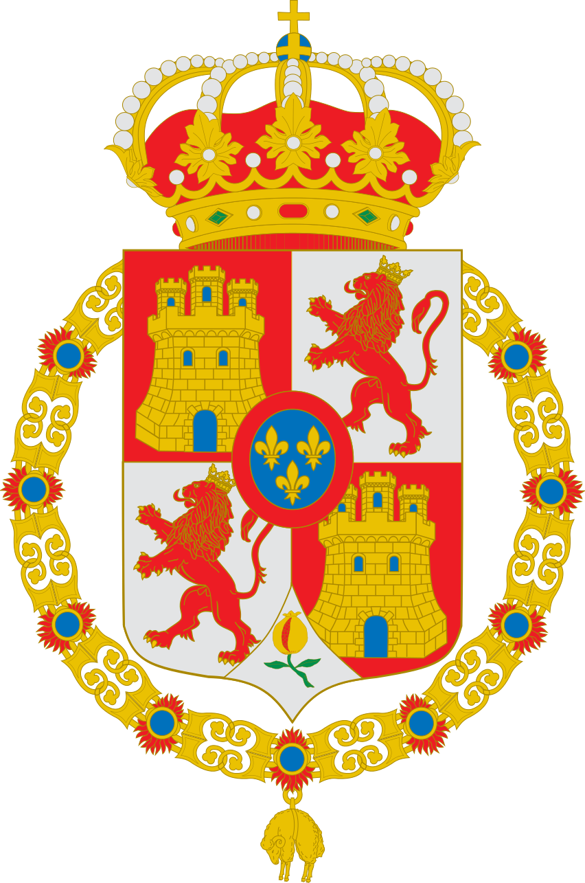 Escudo Del Rey De España Abreviado Antes De 1868 Con - Spanish Monarchy (852x1285), Png Download
