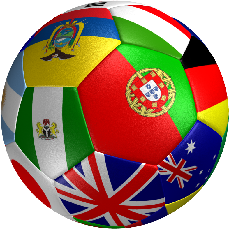 Soccer Ball Flags Png (500x500), Png Download