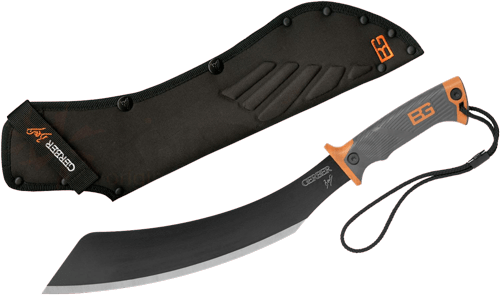 Compact And Full-size Parang Machete - Gerber Bear Grylls Parang Survival Machete Knife (500x295), Png Download
