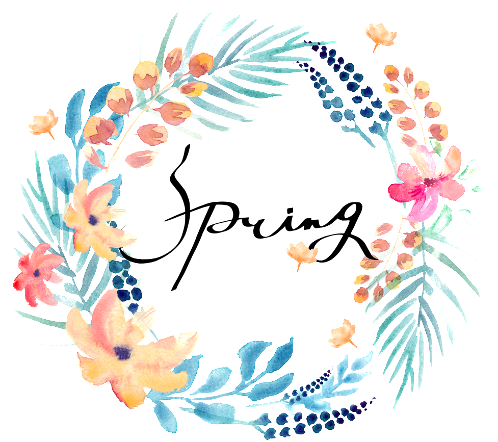 Primavera Corona Cartoon Png Transparente - 花環 水彩 (1024x1024), Png Download