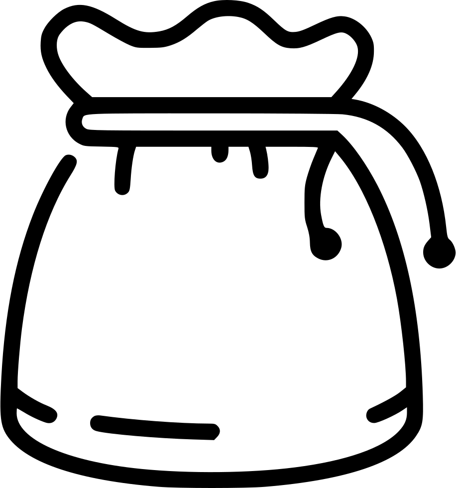 Png File Svg - Treasure Bag Clip Art Black And White (916x980), Png Download