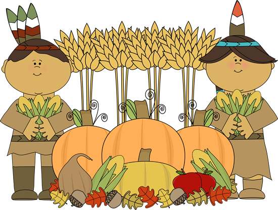 Images Indians And Harvest - Pilgrims Clipart (550x416), Png Download