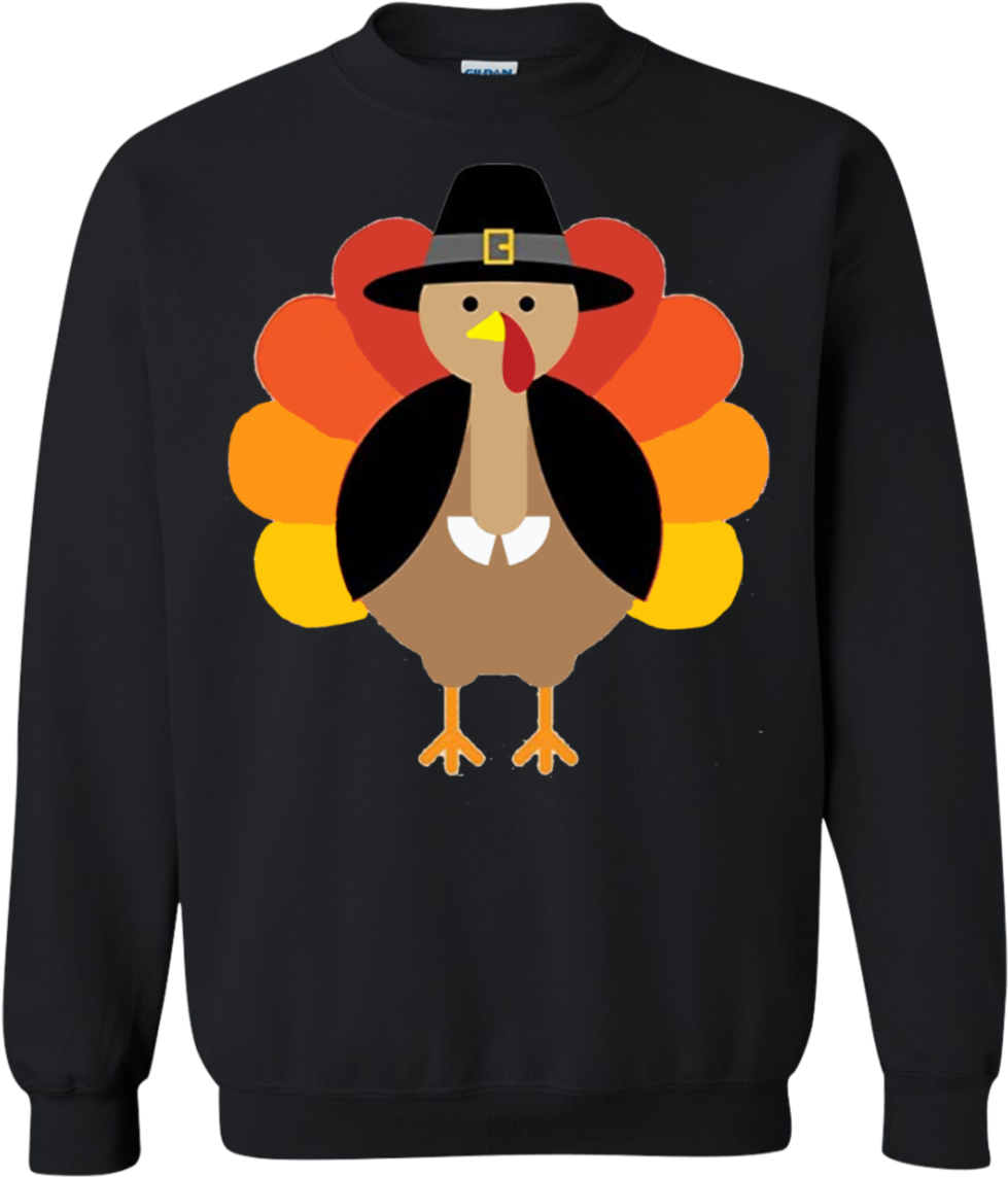 Turkey Pilgrim Cute Thanksgiving T-shirt - Supreme Son Goku (1155x1155), Png Download