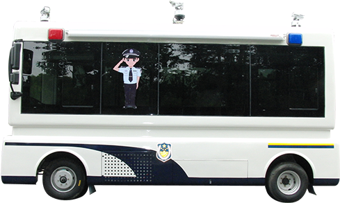 Police Lights - Bus (514x304), Png Download