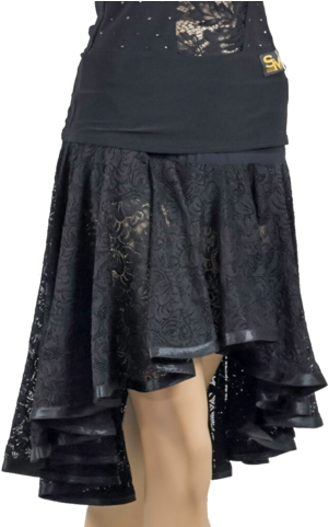 Circle Lace Latin & Rhythm Skirt - A-line (322x480), Png Download
