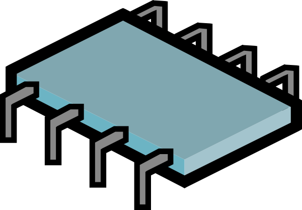 Free Vector Jcartier Chip Clip Art - Clip Art Computer Chip (600x417), Png Download