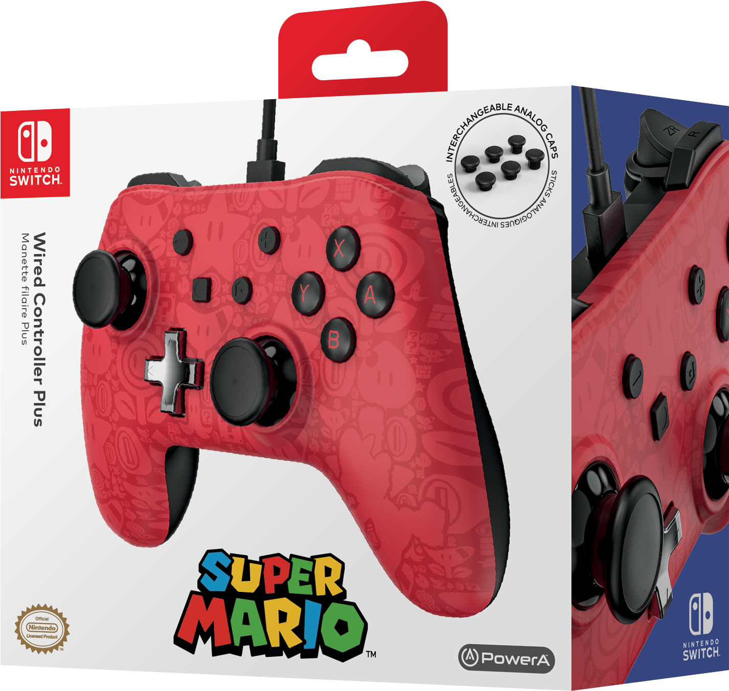 Nintendo Switch Wired Controller Plus Super Mario - Super Mario Odyssey Wired Controller (2100x2100), Png Download
