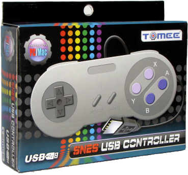 Snes Retro Usb Super Nintendo Controller - Tomee Snes Retro Usb Super Nintendo Controller (383x352), Png Download