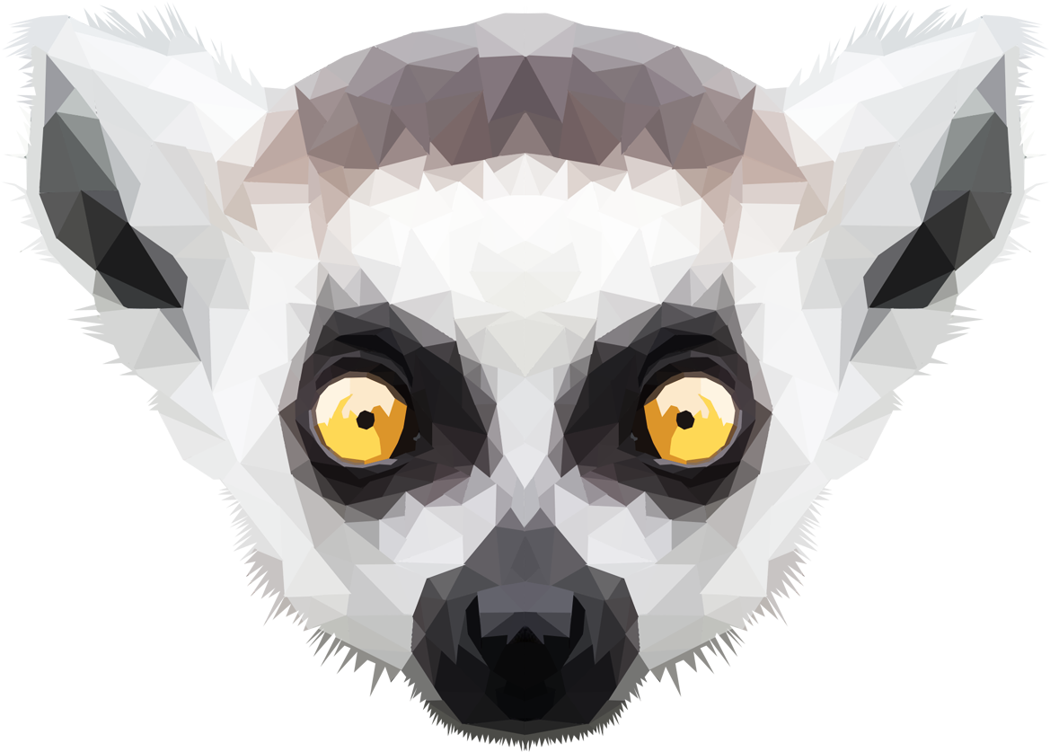 Lemur Art (1185x1064), Png Download