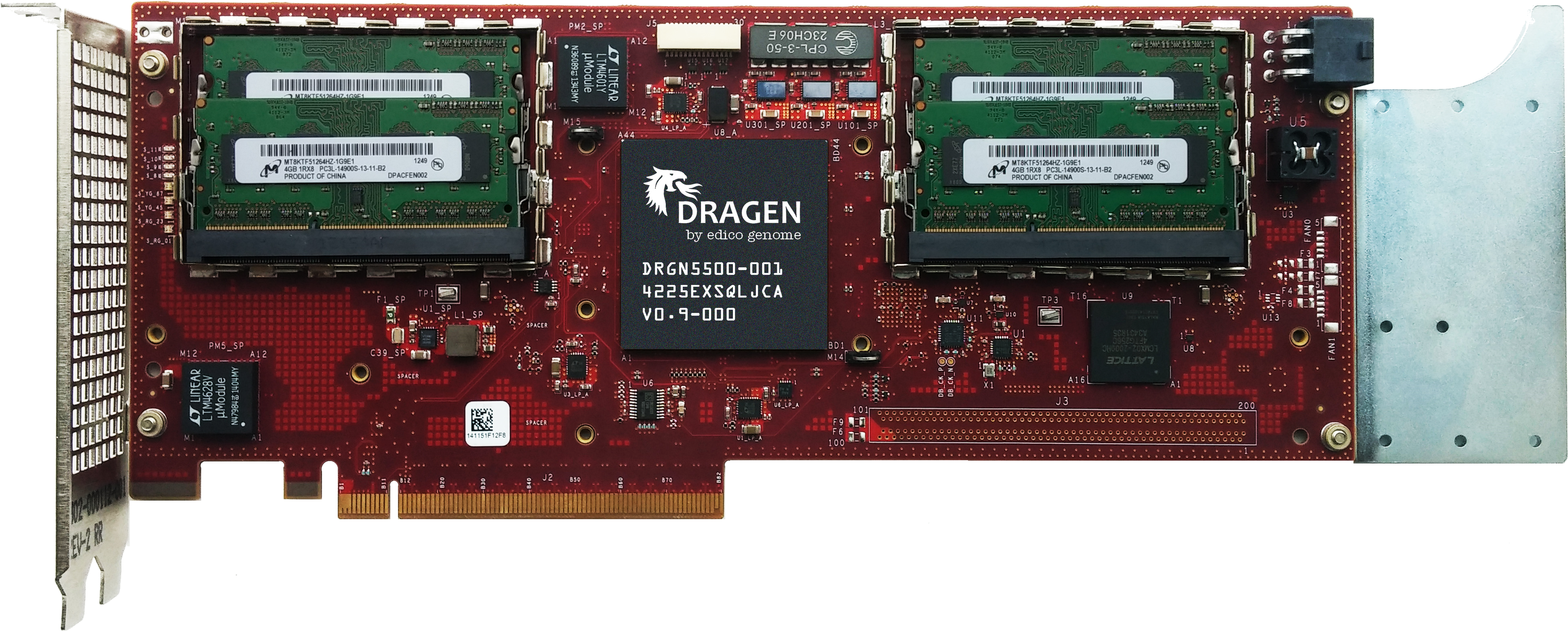 Dragen Board With Chip And Memory - Photograph (3971x1697), Png Download