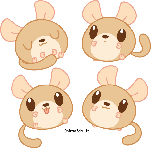 Chibi Mouse Lemur By Daieny On Deviantart - Chibi Mouse Drawing (650x640), Png Download