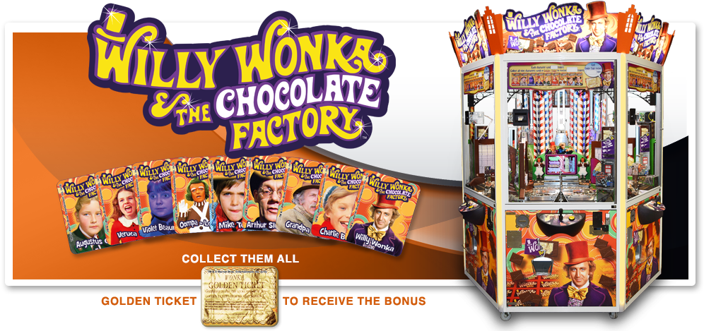 Willy Wonka - 6 Player - Willy Wonka Pusher Game (1025x474), Png Download