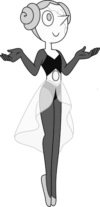 Creepy - Steven Universe White Diamond Pearl (334x686), Png Download