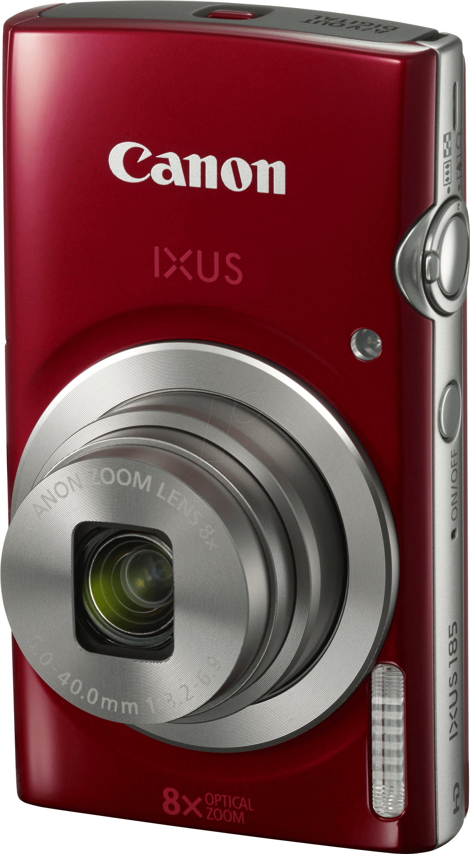 Digital Camera, 20mp, 16x Zoom, Red Canon 1809c001aa - Canon Ixus 185 20mp 8x Zoom Compact Digital Camera (1708x3000), Png Download