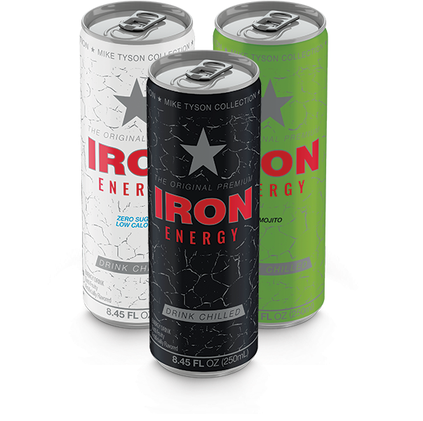 Mike Tyson Iron Energy Drink (602x639), Png Download