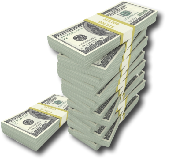 Training Budget At Year-end - Cash Stack (618x545), Png Download