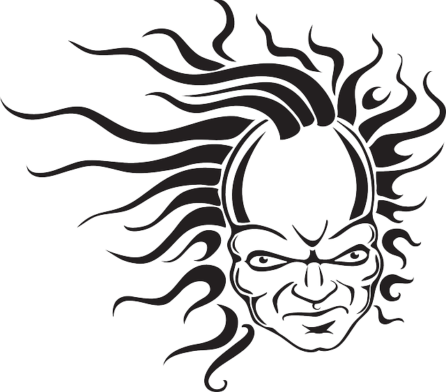 Head, Face, Hair, Creepy, Waves, Fear, Wave - Illustration (640x562), Png Download
