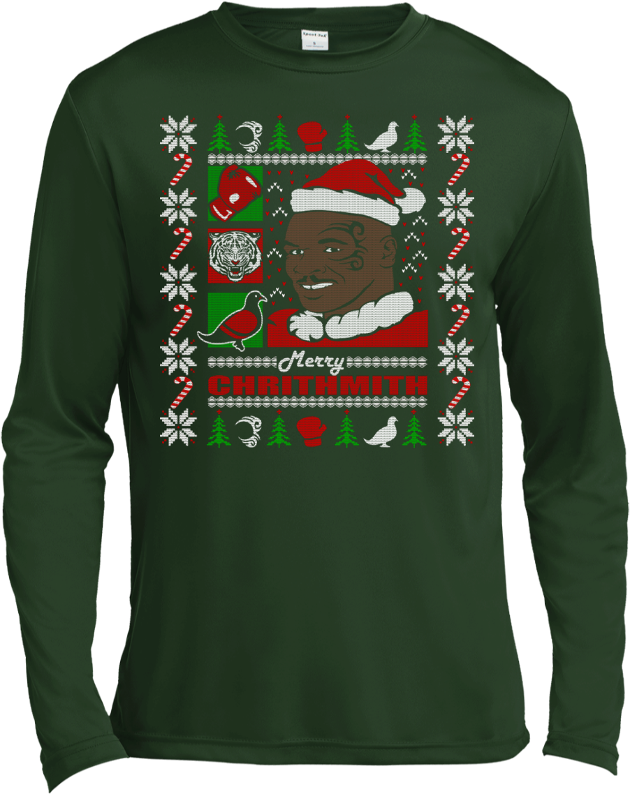 Mike Tyson - Merry Chrithmith - Sweater, Hoodie (1155x1155), Png Download