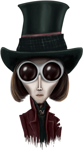 As Willy Wonka In Charlie And The Chocolate Factory - Tim Burton Charlie And The Chocolate Factory (400x685), Png Download