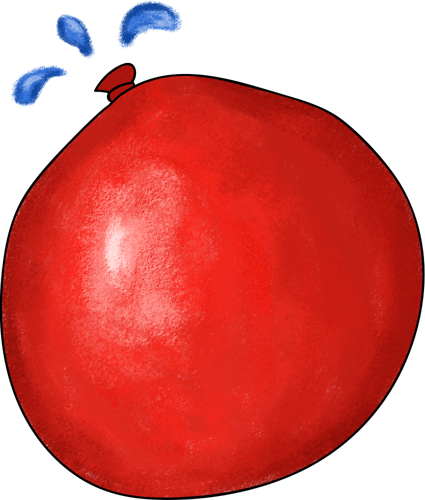 Water Balloon Volleyball - Water (850x1000), Png Download