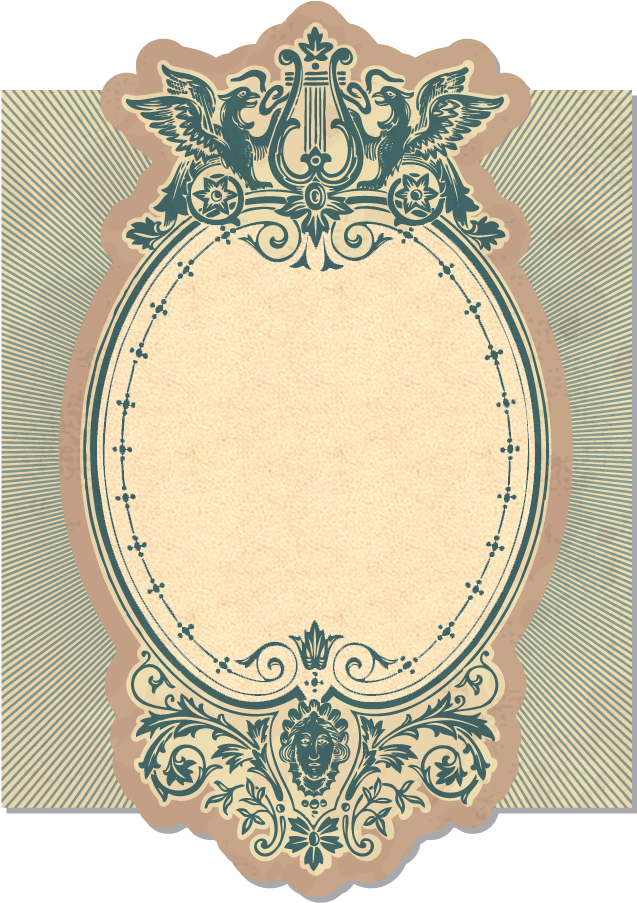 Vintage Floral Label - Dark Angel Shower Curtain (637x924), Png Download