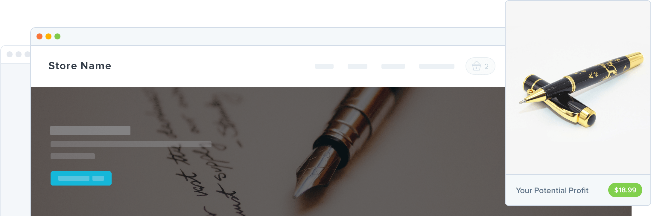 Dropshipping Pens - Business (2280x740), Png Download