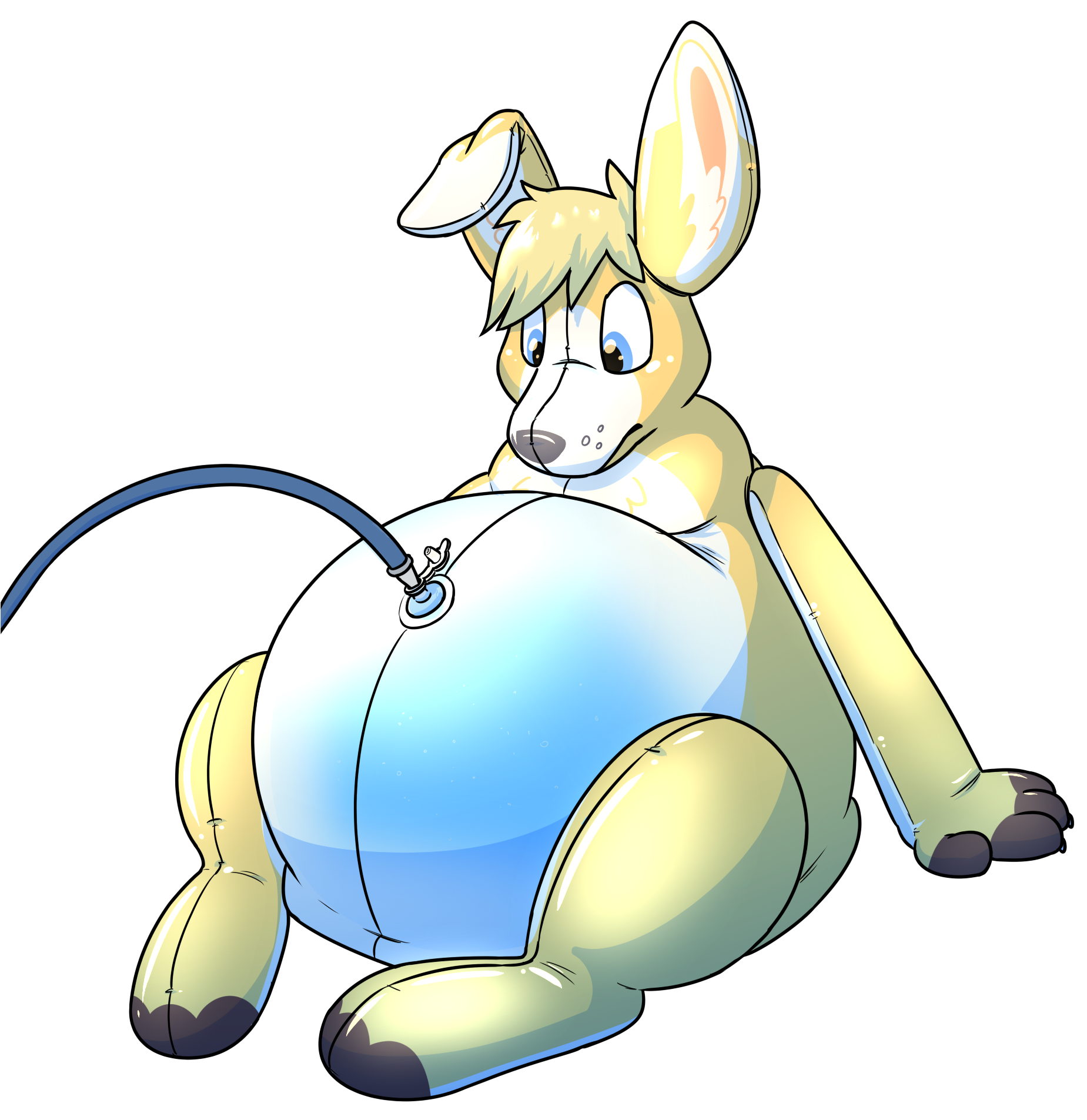 [1040] Corgi Water Balloon - Cartoon (2000x2000), Png Download